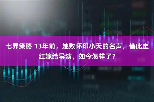 七界策略 13年前，她败坏印小天的名声，借此走红嫁给导演，如今怎样了？