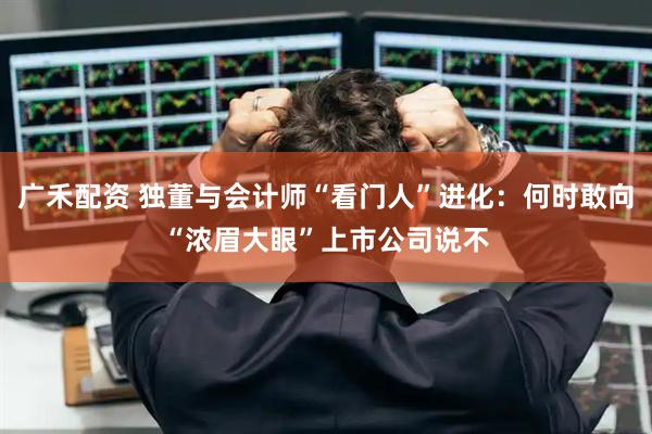 广禾配资 独董与会计师“看门人”进化：何时敢向“浓眉大眼”上市公司说不